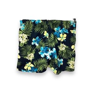 Island Passport Mens Big & Tall Floral Lined Swim Trunks, Navy Floral, size 4XL